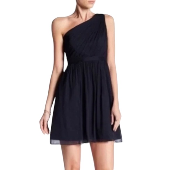 J. Crew Dresses & Skirts - J Crew graphite silk 1-shoulder bridesmaids gown size 12